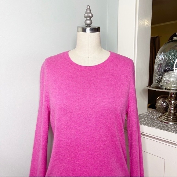 Talbots Pink Lambswool Crewneck Flutter Sleeve Sweater Small - Picture 3 of 11